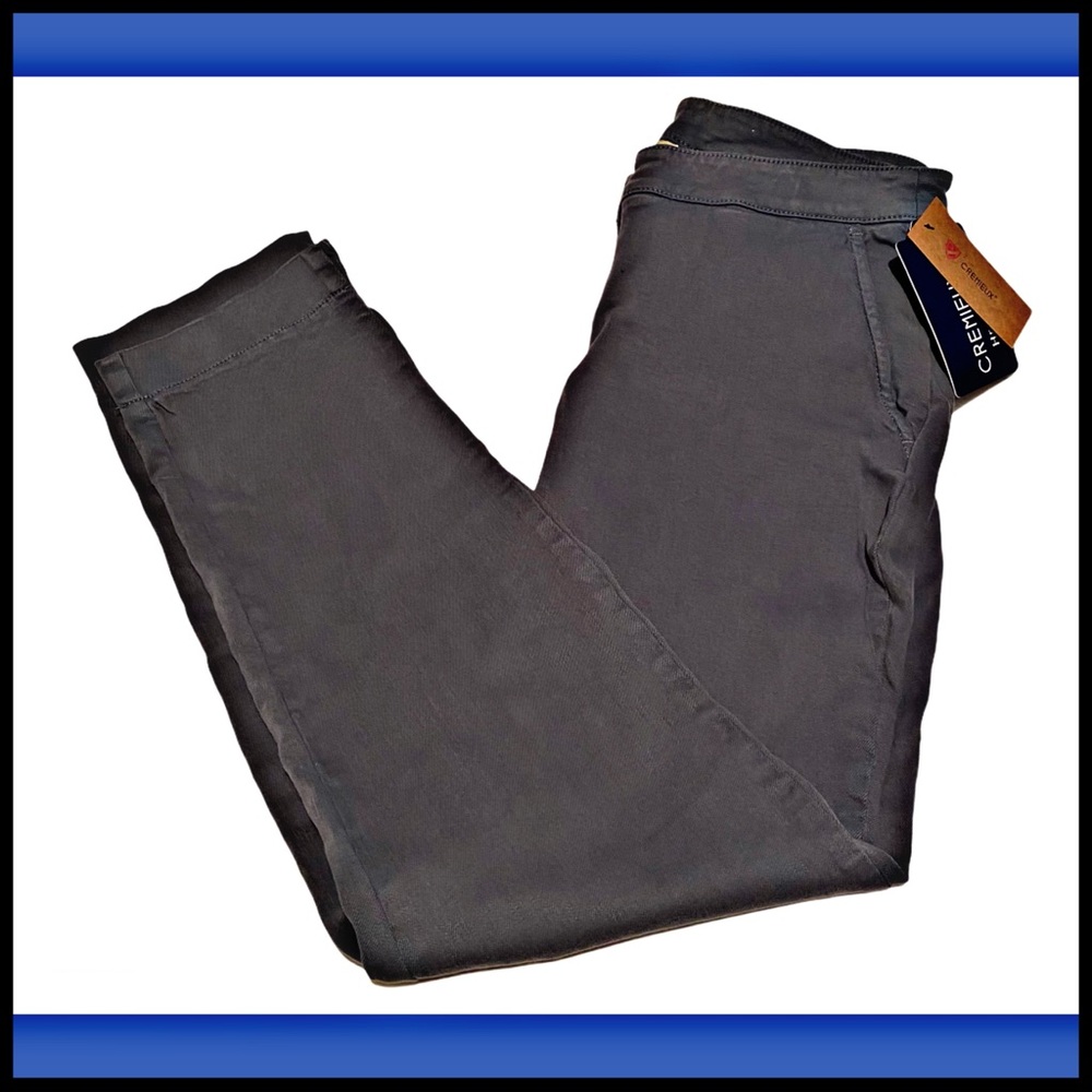 NWT CREMIEUX ASHTON GRAY FLAT FRONT CHINOS Sz  4 - Picture 5 of 8